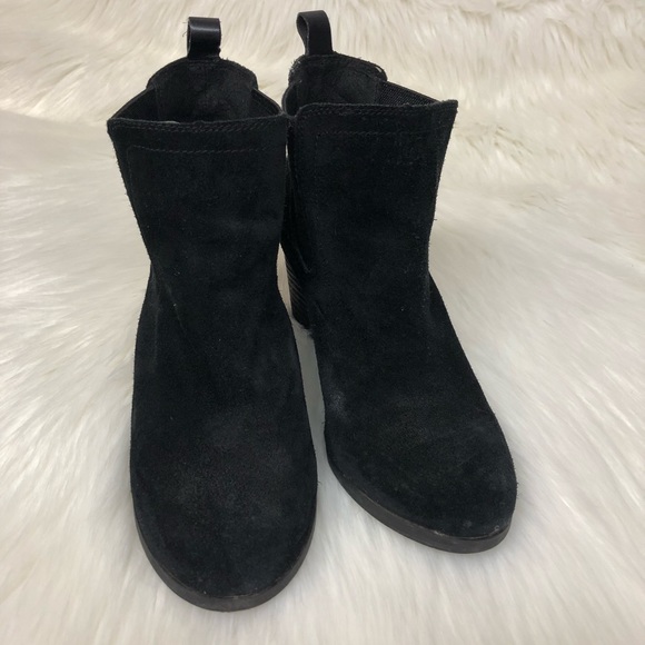 Lucky Brand Chelsea Black wedge suede booties - Picture 4 of 8